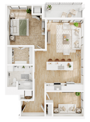A10 Floor Plan at Lilia, Minnesota