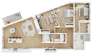 C1 Floor Plan at Lilia, Lilydale, MN