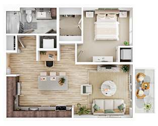 1 bed 1 bath I Floorplan at The Mera, St Louis Park, MN, 55426