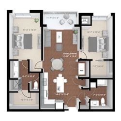 Anoka Floor Plan at Expo, Minnesota, 55414