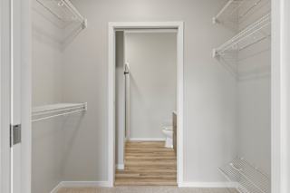 Walk-through closet to the ensuite bathroom in the CC2 Floor Plan at The Ellory Apartments, Minnesota, 55401