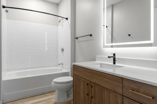 Second Bathroom in the CC2 Floor Plan at The Ellory Apartments, Minnesota, 55401