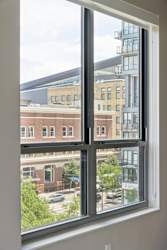 View from the second bedroom in unit #555 CC2 Floor Plan at The Ellory Apartments, Minnesota, 55401