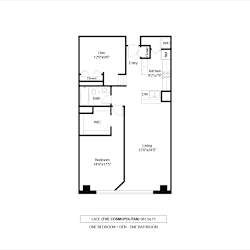 Lace 1 Plus Den Floorplan at The Cosmopolitan, St Paul, MN, Minnesota, 55101