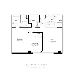 Taffeta Floor Plan at The Cosmopolitan, Minnesota, 55101
