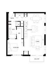 B13 Floor Plan at The Ellory Apartments, Minneapolis, Minnesota