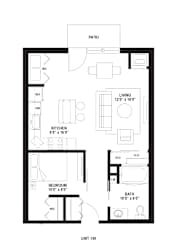 B4 Floor Plan at The Ellory Apartments, Minneapolis, MN