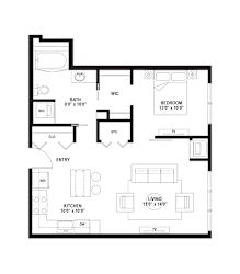 B6 Floor Plan at The Ellory Apartments, Minneapolis, Minnesota