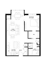 B7 Floor Plan at The Ellory Apartments, Minneapolis