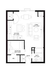 B7 Floor Plan at The Ellory Apartments, Minneapolis