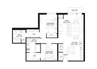 CC4 Floor Plan at The Ellory Apartments, Minnesota, 55401