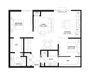 CC5 Floor Plan at The Ellory Apartments, Minneapolis, MN, 55401