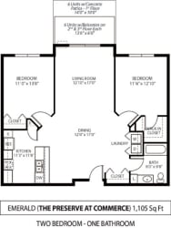 The Preserve at Commerce Apartments in Rogers, MN 2 Bedroom 1 Bath