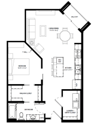 Glaze Floor Plan 770 Sq.Ft. at Galante at Parkside, Apple Valley