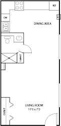 Studio Floor Plan at Hamline Terrace, Minnesota