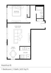 Hazelnut-B Floor Plan at Silver Lake, New Brighton, Minnesota