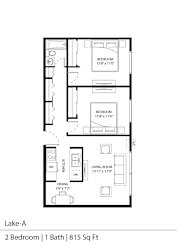 Lake Floor Plan at Silver Lake, Minnesota 2  Bed   1  Bath   815 Sq. Ft.