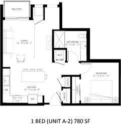 A-2 Floor Plan at Lilia, Lilydale, Minnesota