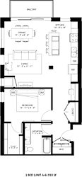 A-6 Floor Plan at Lilia, Minnesota, 55118