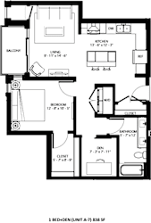 A-7 Floor Plan at Lilia, Lilydale, Minnesota