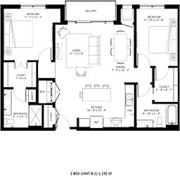 B-2 Floor Plan at Lilia, Lilydale, MN