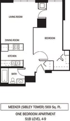 Galtier Towers Apartments in Lowertown, St. Paul, MN 1 Bedroom 1 Bath Apartment