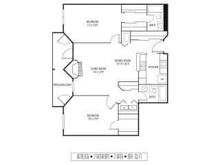 Regency Woods Apartments in Minnetonka, MN 2 Bedroom 2 Bath