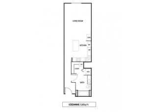 Lowertown Lofts Cezanne Floor Plan Lowertown Lofts in St. Paul, MN Studio Apartment