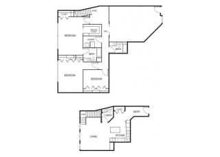 Lowertown Lofts Escher Floor Plan Lowertown Lofts in St. Paul, MN 3 Bedroom 2.5 Bath Plus Den Apartment