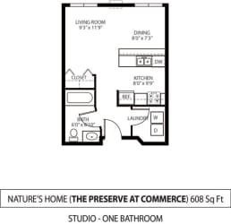 The Preserve at Commerce Apartments in Rogers, MN Studio