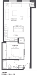Floorplan G1 at The Palmer, Minneapolis, Minnesota