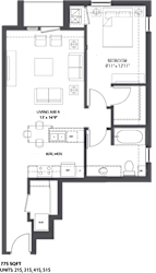 Floorplan K at The Palmer, Minneapolis, MN, Minnesota, 55401
