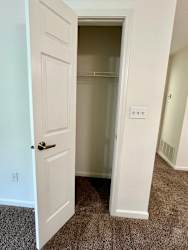 an empty closet in a room with a door open at Shenandoah Properties in Lafayette, IN 47905