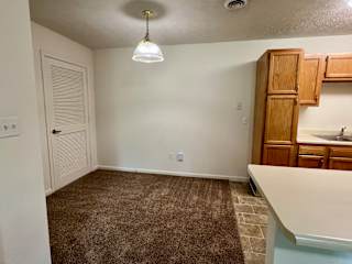 an empty kitchen with a sink and a counter at Shenandoah Properties in Lafayette, IN 47905