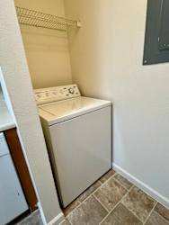 the washer and dryer in the laundry room of a home at Shenandoah Properties in Lafayette, IN 47905