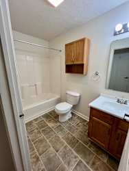 a bathroom with a toilet and a sink and a bath tub at Shenandoah Properties in Lafayette, IN 47905