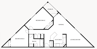 2 Bedroom with Fireplace Unit Floor Plan