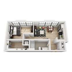 B2 Floor Plan at 1600 Callowhill, Pennsylvania