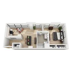 B4 Floor Plan at 1600 Callowhill, Philadelphia, PA 19130