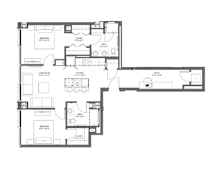 C4 Floor Plan at 17 Market West, Philadelphia, PA