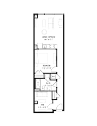 floor plan of 55 north apartments     a floor plan