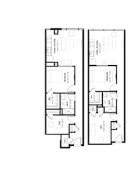 the floor plans for the apartments are presented above in this drawing