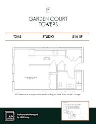 the floor plan of garden court towers