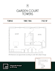 the floor plan of garden court towers