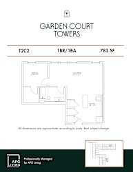 the floor plan of garden court towers