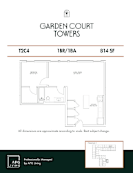 the floor plan of garden court towers