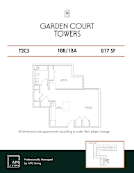 the floor plan of garden court towers