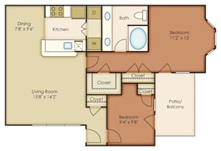 Travis Floor Plan at Villages of Briar Forest, Texas