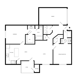 Bamboo Floorplan at Stone Creek at Old Farm Apartments, Houston, Texas