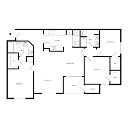 Cedarwood 1 Floorplan at Stone Creek at Old Farm Apartments, Houston